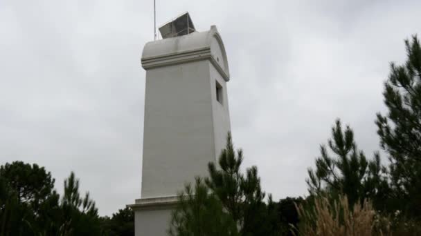 Leuchtturm Von Saint Nicolas Pointe Grave Frankreich — Stockvideo