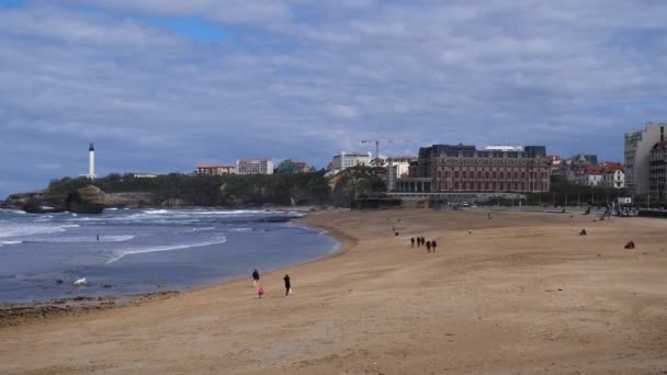 Biarritz Cidade Suas Famosas Praias Areia — Vídeo de Stock