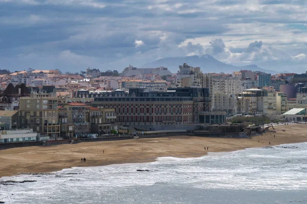 Città Biarritz Sue Famose Spiagge Sabbia — Foto Stock