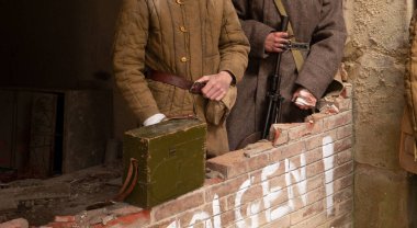 Sovyet askerlerinin manzarası Wwii