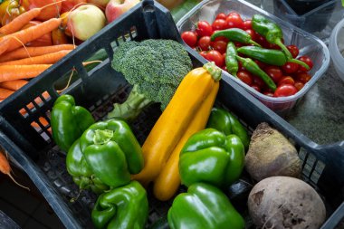 mevsimlik sebzelerin yakın çekimi