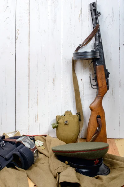 Equipamento do soldado soviético durante a Segunda Guerra Mundial — Fotografia de Stock