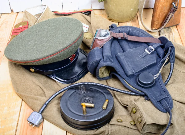 Utrustning av den sovjetiska soldaten under andra världskriget — Stockfoto