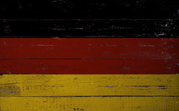 German flag painted on a wooden board — Stock Photo, Image