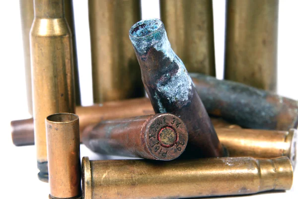 Several shotgun shells in poor condition — Stock Photo, Image