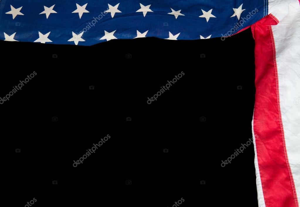 Background black american flag American flag on a black background