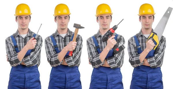 A worker with different tools — Stock Photo, Image