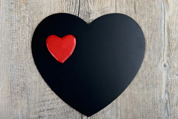 Sevgililer günü için siyah ve kırmızı Kalpler — Stok fotoğraf