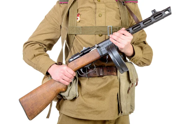 Närbild på kulsprutan Ppsh-41 — Stockfoto