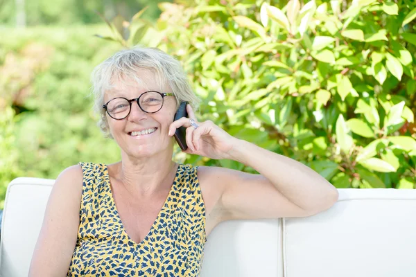 Portrait of a beautiful middle-aged woman — Stock Photo, Image