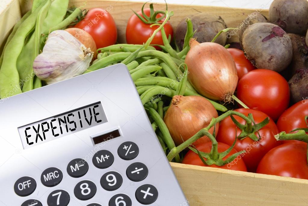 the high prices of vegetables with a calculator