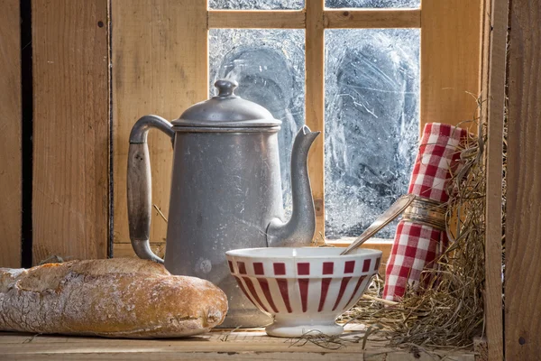 Breakfast in the countryside — Stock Photo, Image