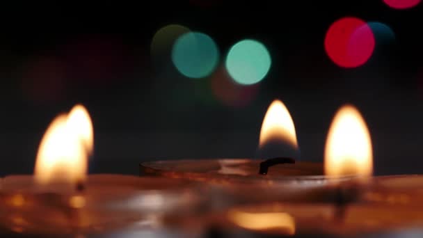 Bougie de Noël avec bokeh 