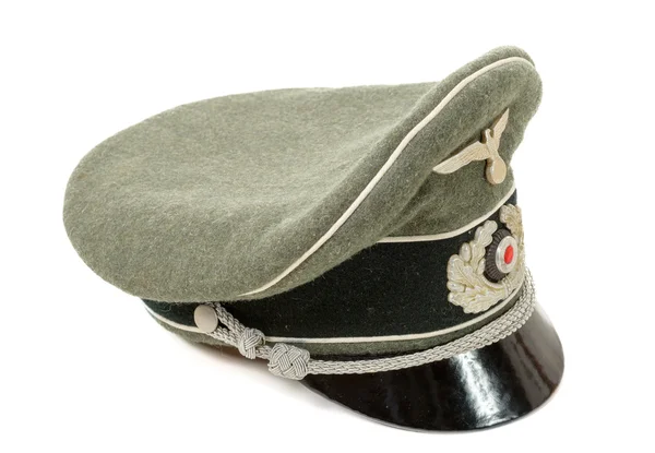 Alemán en la Segunda Guerra Mundial. Oficial alemán gorra uniforme —  Fotos de Stock