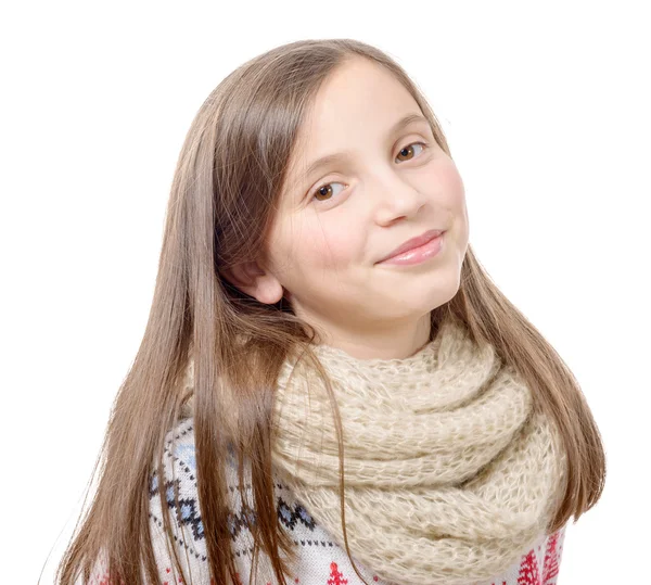 Pretty little girl with winter clothes — Stock Photo, Image