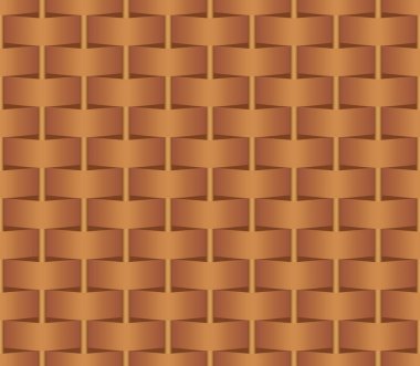 Kahverengi hasır sepet, pürüzsüz desen