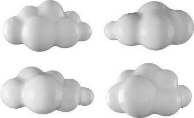 İzole edilmiş 3d bulut kümesi