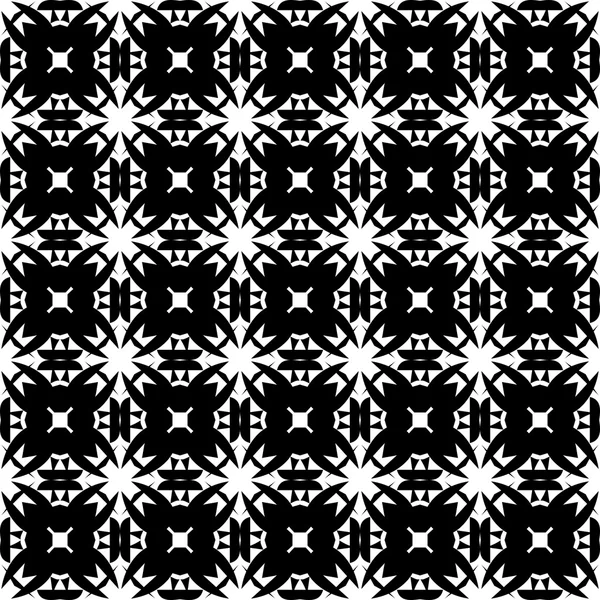 Seamless Monochrome Geometric Pattern — Stock Vector