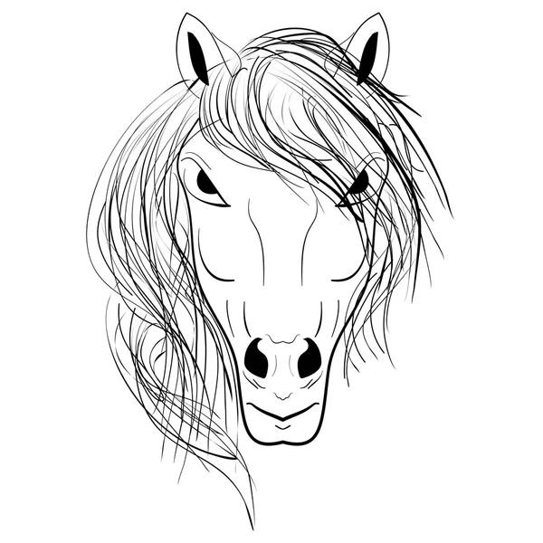 Кінь головного емблема — стоковий вектор