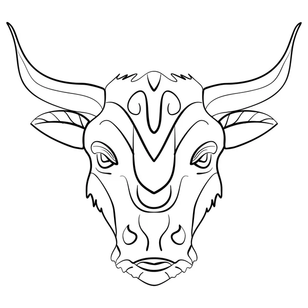 Vintage bull tattoo ink szkicu — Wektor stockowy