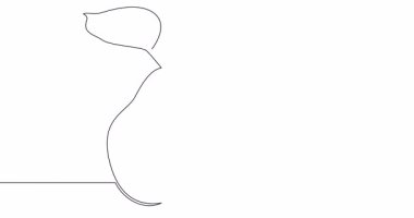 Kişisel çizim çizgi animasyonu Armut aralıksız tek bir çizgi çizili konsept video