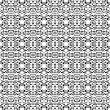 Siyah ve beyaz seamless modeli çizilmiş