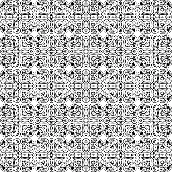 Hand-drawn black and white seamless pattern — Stock Vector
