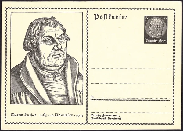 Retro kartpostal Martin Luther-ilahiyatçı, politikacı