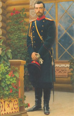Tüm Rusya İmparatoru II, ı. E. Repin.Postal kartı Rusya portresi
