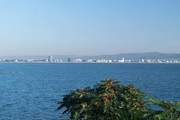 Bulgaristan Nessebar Tatil Beldesindeki Sahilde Sabahın Erken Saatlerinde — Stok fotoğraf