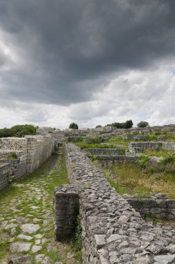 Antik şehir Shumen, Bulgaristan yakın bir ortaçağ kalesi kalıntıları