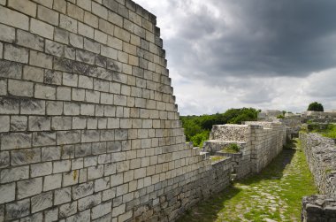 Antik şehir Shumen, Bulgaristan yakın bir ortaçağ kalesi kalıntıları