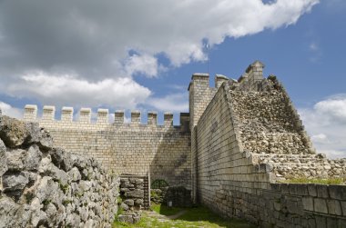 Antik şehir Shumen, Bulgaristan yakın bir ortaçağ kalesi kalıntıları