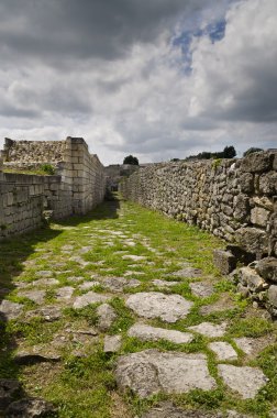 Antik şehir Shumen, Bulgaristan yakın bir ortaçağ kalesi kalıntıları