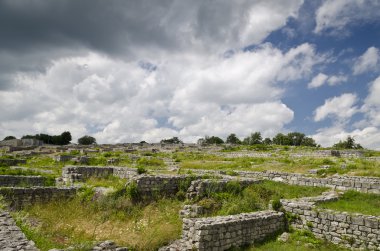 Antik şehir Shumen, Bulgaristan yakın bir ortaçağ kalesi kalıntıları