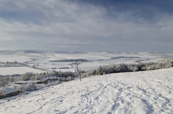 Winter tale op het gebied van noorden van Bulgarije — Stockfoto