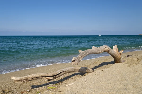 Stänk vågor på stranden - bulgariska kustlandskap — Stockfoto