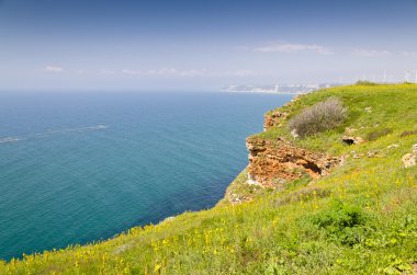 Bulgaristan, Karadeniz. kıyı manzara. kaliakra burun