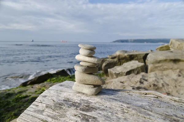 Rochers sur la côte de la mer dans la nature — Photo