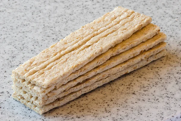 Crocante Dietético Trigo Pão Cevada Sem Fermento Grãos Integrais — Fotografia de Stock