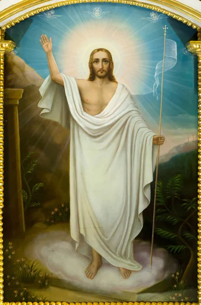 Ícone Ressurreição Jesus Cristo — Fotografia de Stock