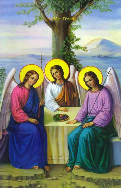 Icon Holy Trinity – stockfoto