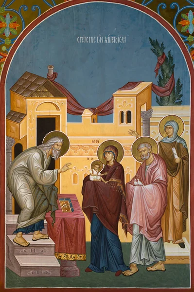 Reprezentarea Icoanei Lui Isus Hristos Templu — Fotografie, imagine de stoc