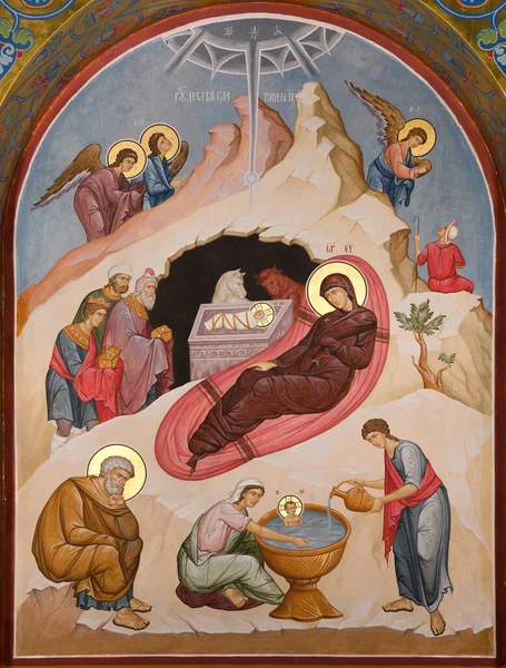 Икона Рождества Христова — стоковое фото
