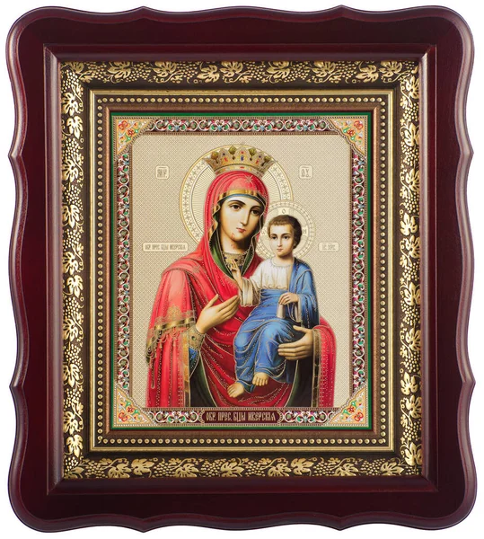 Икона Божией Матери Иверская — стоковое фото