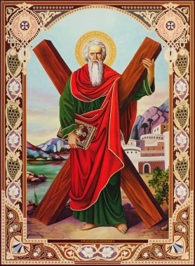 Kutsal Havari Birinci Andrew 'un Ortodoks ikonu.