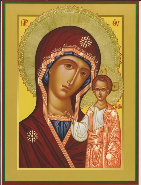 神の母の正教会のアイコン — ストック写真