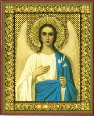 Kutsal Başmelek Gabriel 'in Ortodoks simgesi.
