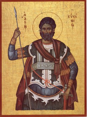 St. Eustratius 'un Ortodoks simgesi.