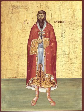 St. Eustratius 'un Ortodoks simgesi.